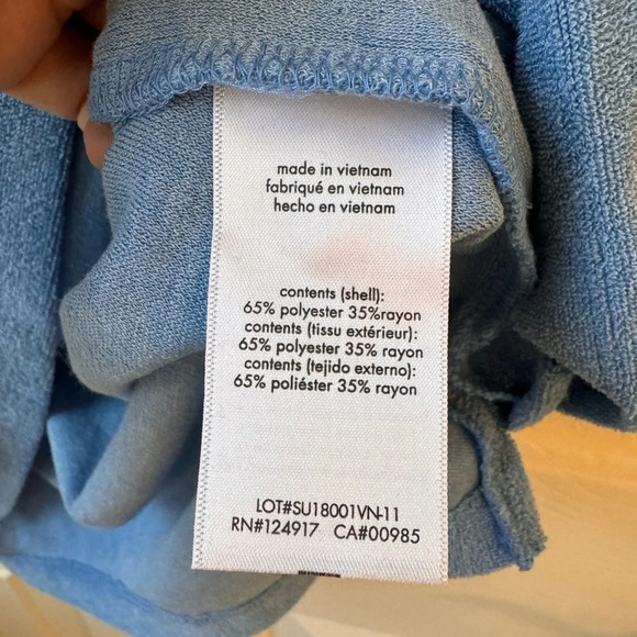 Onia Men’s Alec Polo Casual Collar Shirt Solid Denim Color Small - Picture 6 of 6